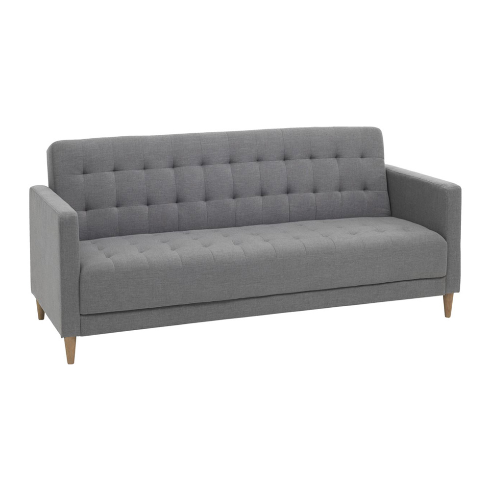 Sofa bed | FALSLEV | polyester fabric | grey | R180xS92/108xC80cm