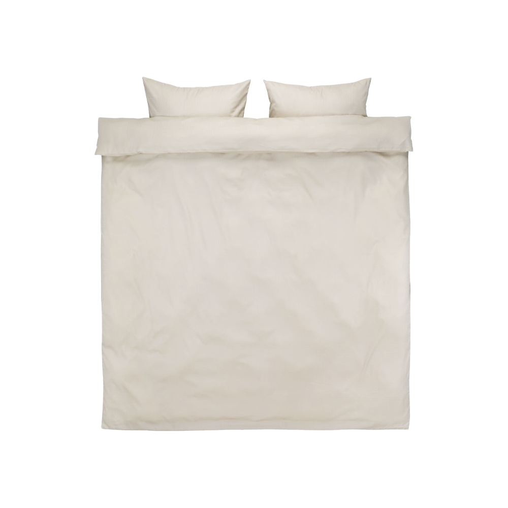 Duvet cover set | cotton sateen | CILJE   | Light sand | R200xD220cm/R50xD70cm