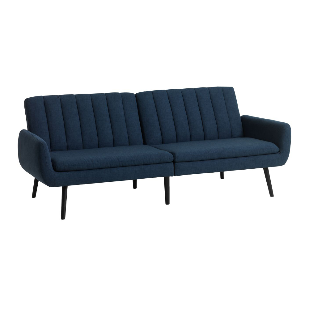 Sofa bed | HARNDRUP | polyester fabric | dark blue| R180xS92/108xC80cm