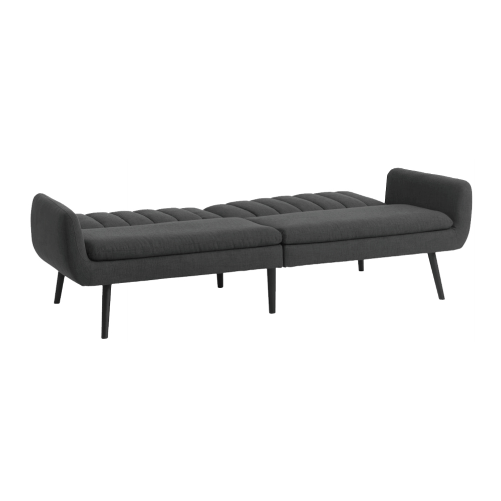 Sofa bed | HARNDRUP | polyester fabric | grey | R180xS92/108xC80cm - JYSK
