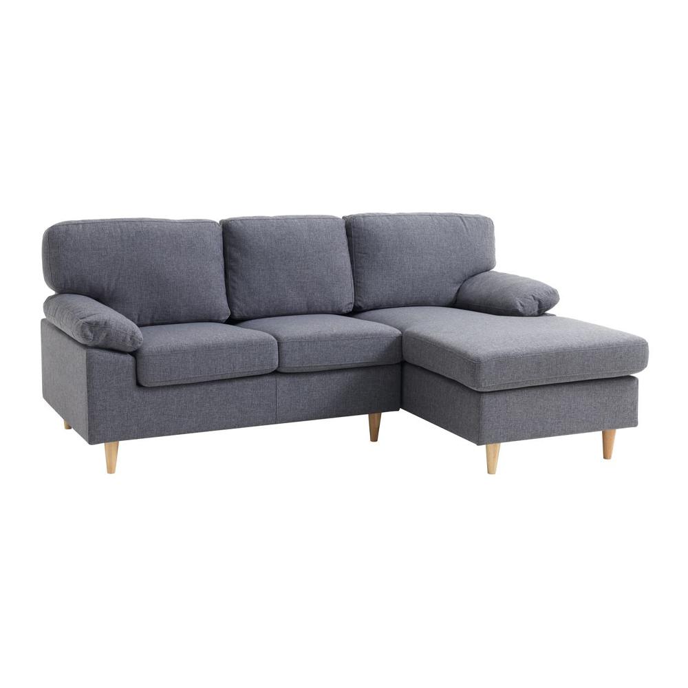 Right corner sofa | GEDVED | polyester fabric | grey | R209xC85xS84/141cm