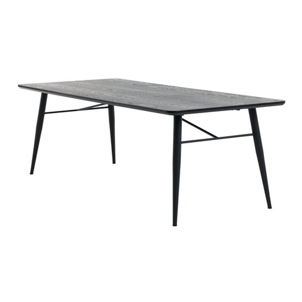 Dining table | RADBY | industrial wood/metal | black | D200xR90xC75cm
