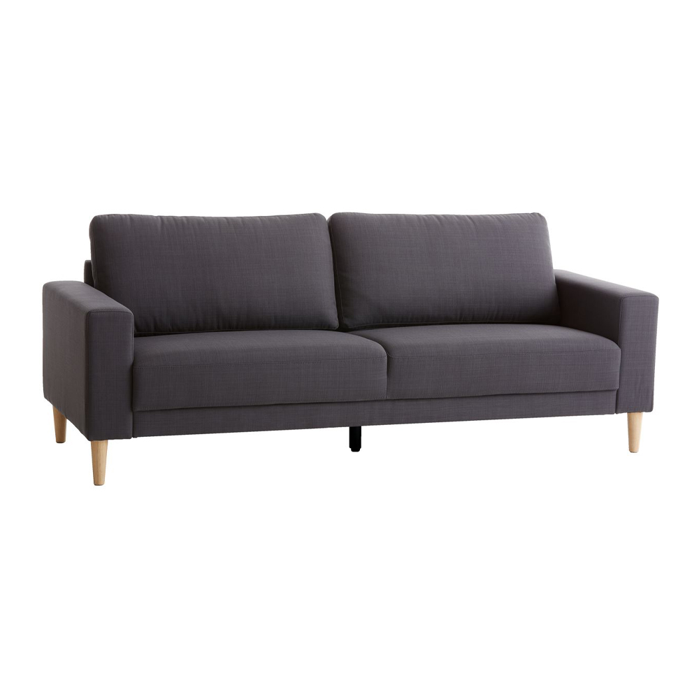 Sofa 3s | EGENSE | polyester fabric cover |dark grey | R200xS80xC80cm