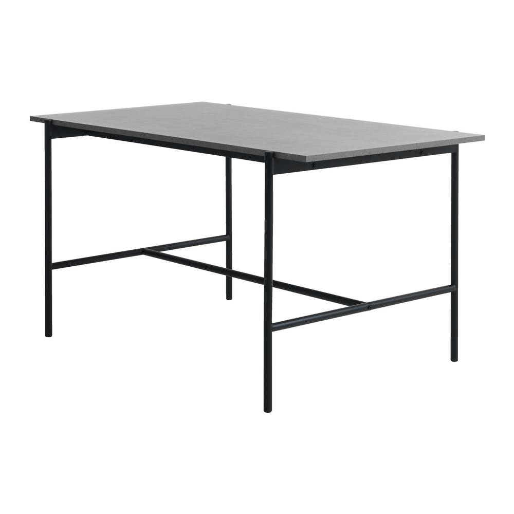 Dining table | TERSLEV | industrial wood/metal | concrete/black | D140xR80xC75cm