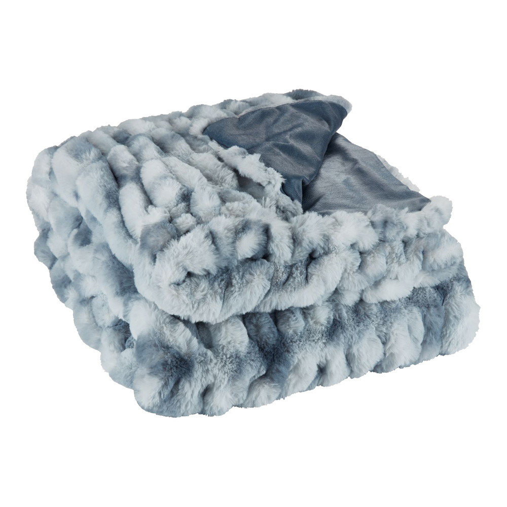 Chăn sofa | ERANTHIS | polyester | xanh nước biển | R130xD170cm
