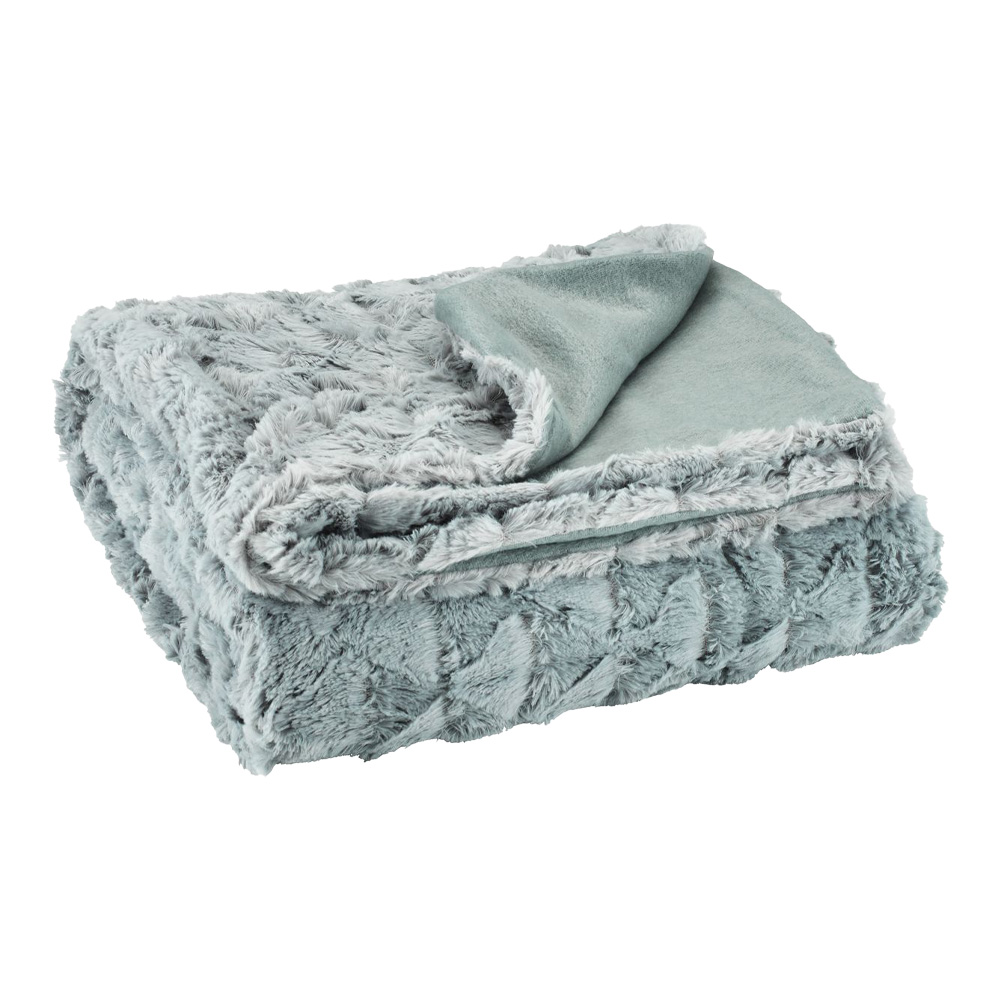 Chăn sofa | STENROS | polyester | xanh lá | R130xD170cm