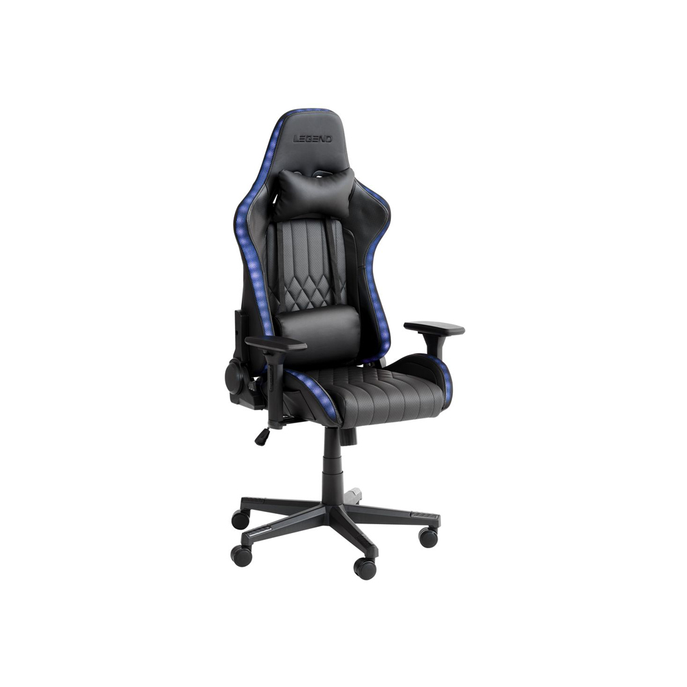 Gaming chair RANUM with LED black