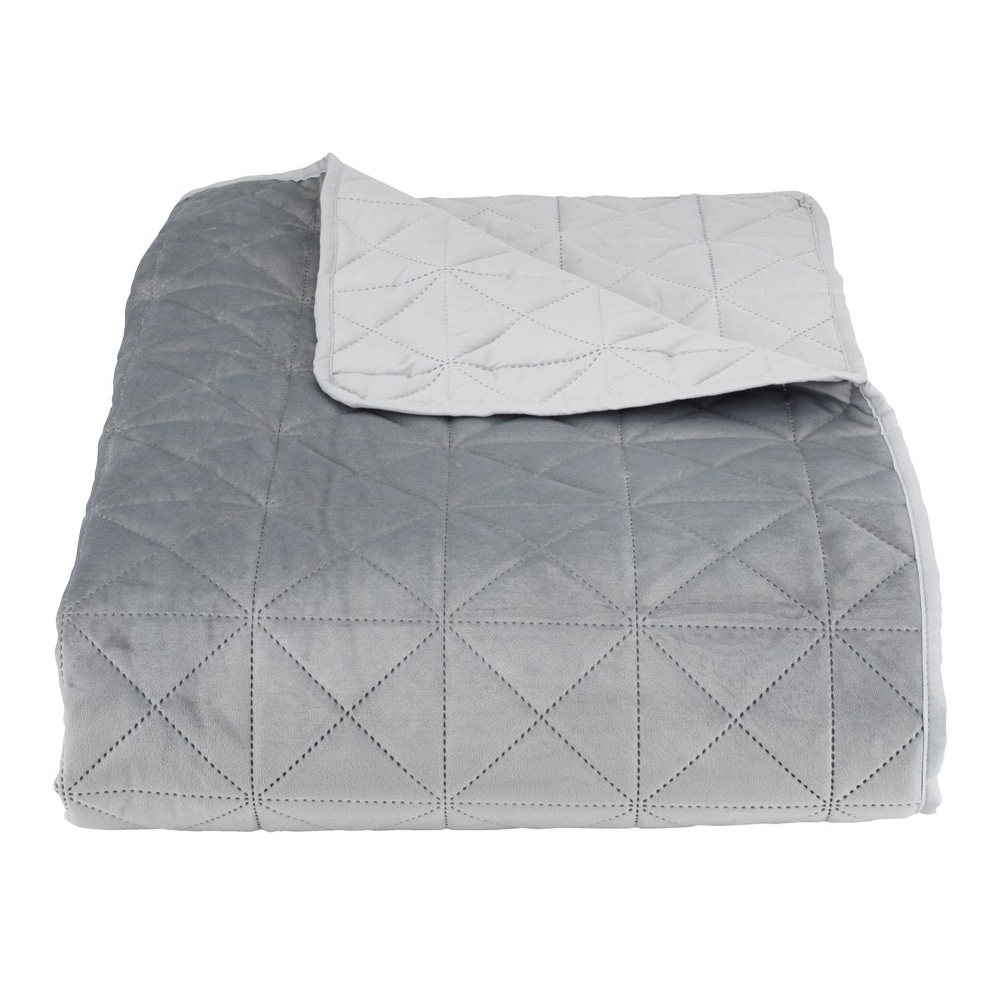 Bed throw ENGBLOMME 220×240 grey