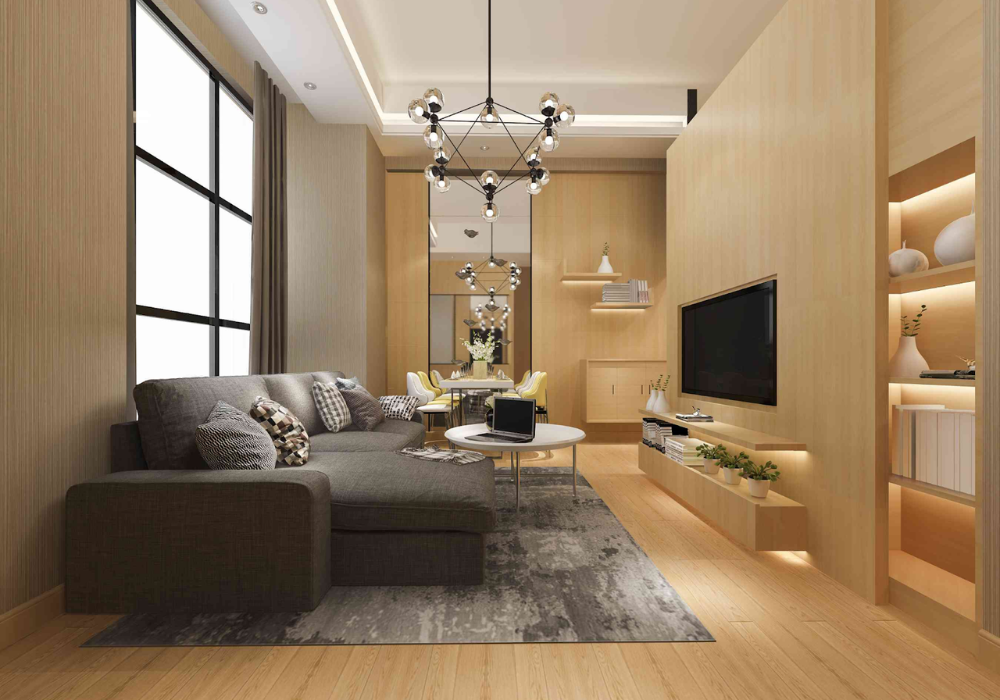 mẫu đèn thả trần phòng khách hiện đại được ưa chuộng 2022