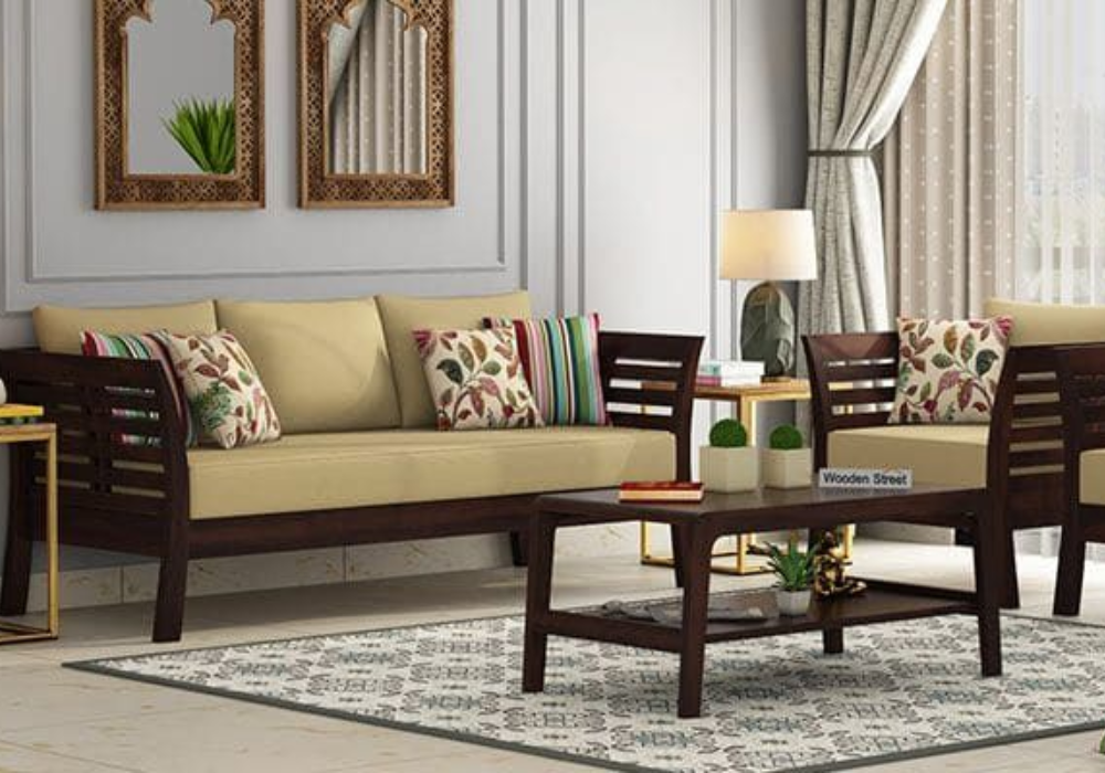 Bộ bàn ghế gỗ phòng khách dưới 5 triệu tiết kiệm không gian