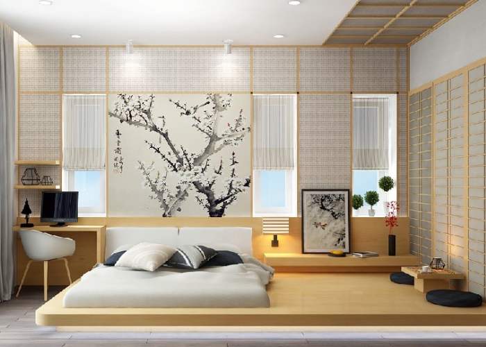 Mẫu thiết kế chung cư 1 phòng ngủ kiểu Nhật