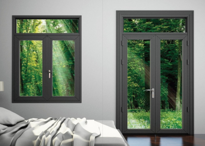 Cửa sổ bằng nhôm kính hai cánh cho phòng ngủ có diện tích khiêm tốn