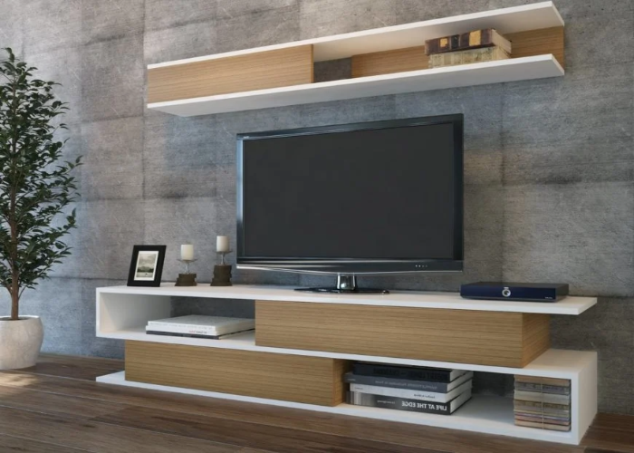 Các mẫu kệ tivi đẹp bằng gỗ đơn giản tiện dụng