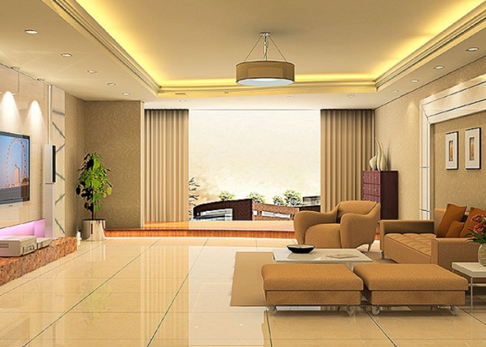 Màu sơn nhà tone vàng mang lại cảm giác ấm cúng nên thích hợp để sơn tại phòng khách - căn phòng quan trọng trong ngôi nhà