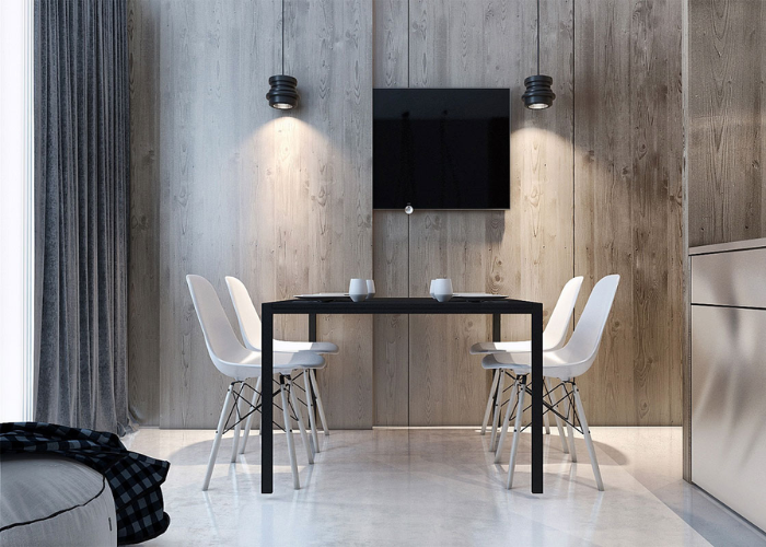 Bộ bàn ghế ăn màu trắng được tôn vinh hết nấc khi hiện diện trong không gian phòng ăn