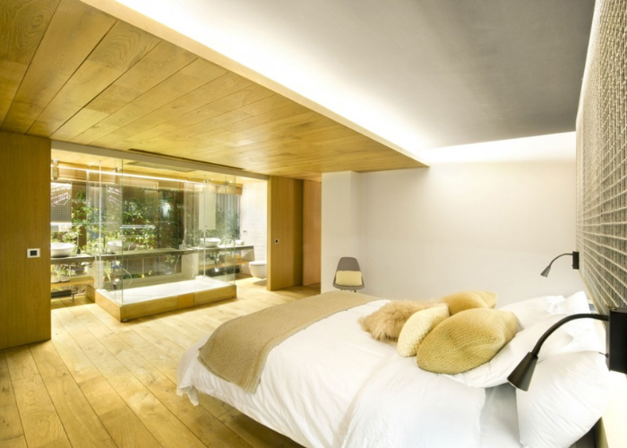 Phong cách hiện đại, đơn giản, tinh tế, mảng khối mang lại cảm giác khỏe khoắn, mạnh mẽ cho phòng ngủ 20m2