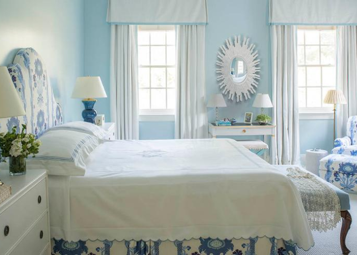 Phòng ngủ với tone màu xanh pastel ngọt ngào cho bé gái