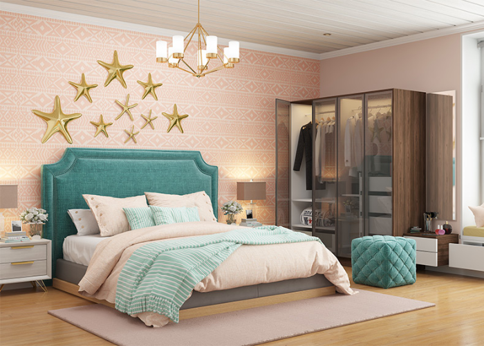 Phòng ngủ tân cổ điển cho bé gái với nội thất có thiết kế thanh lịch, tinh tế