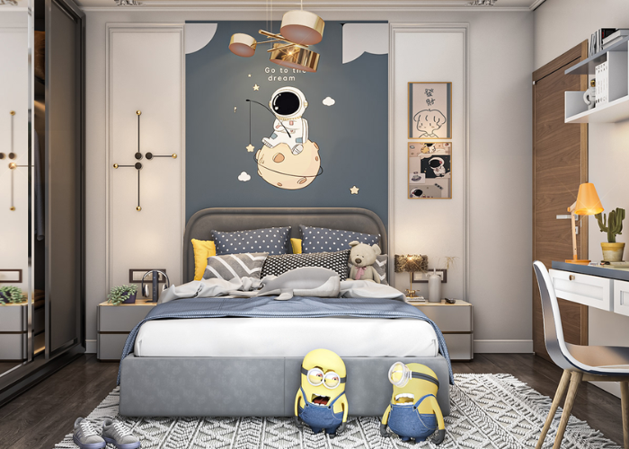 Thiết kế phòng ngủ đáng yêu cho con trai lớn