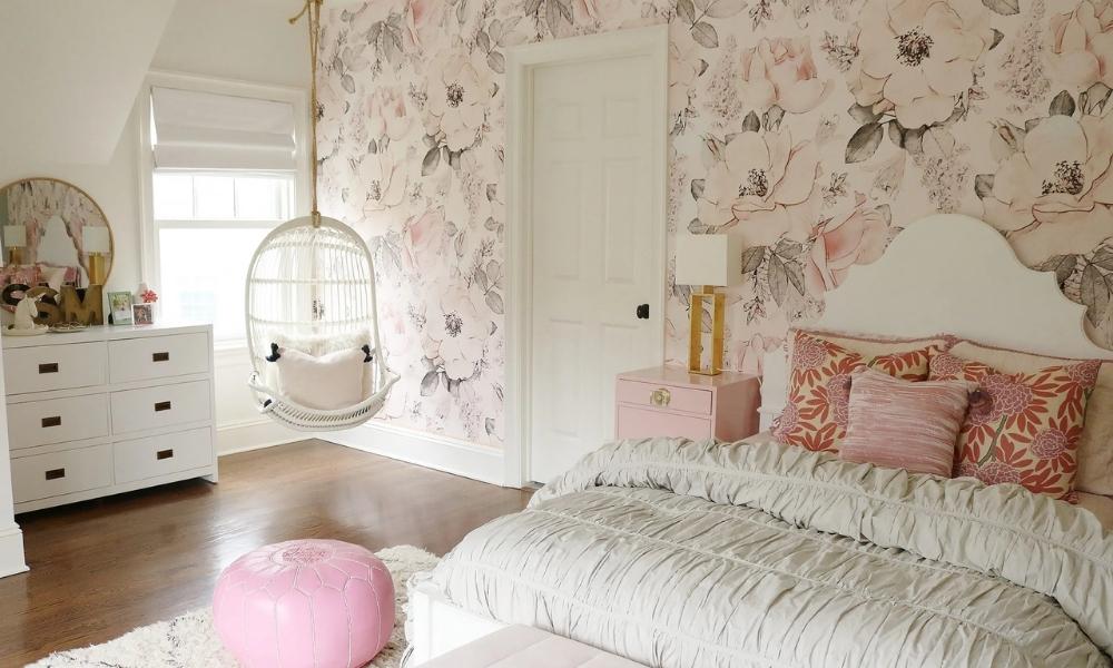 Phòng ngủ đẹp cho nữ theo phong cách hiện đại Bắc Âu