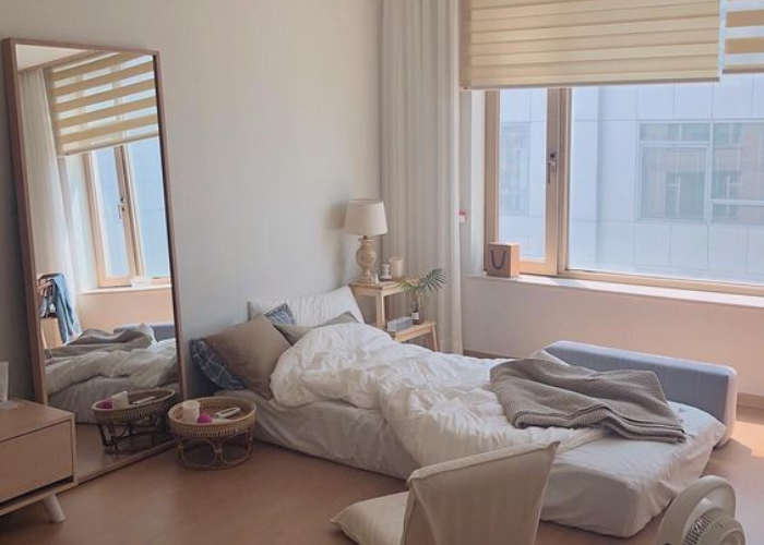 Mẫu thiết kế phòng ngủ kiểu Hàn Quốc tràn ngập ánh sáng