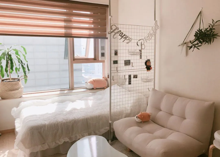 Mẫu thiết kế phòng ngủ kiểu Hàn Quốc đơn giản