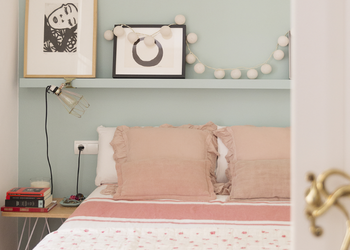 Mẫu thiết kế phòng ngủ kiểu Hàn Quốc gam màu pastel đơn giản