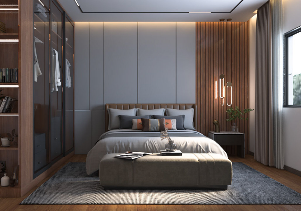 Mẫu phòng ngủ gỗ đơn giản hiện đại là kiểu thiết kế được khá nhiều gia chủ cả nam giới lẫn nữ giới đều yêu thích
