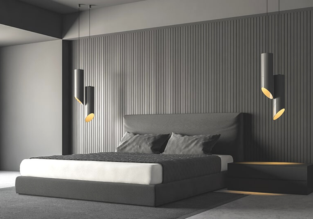 Mẫu phòng ngủ hiện đại màu đen đơn giản