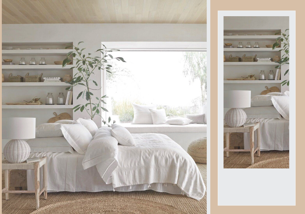 Mẫu phòng ngủ màu trắng với phong cách cổ điển mộc mạc, Vintage