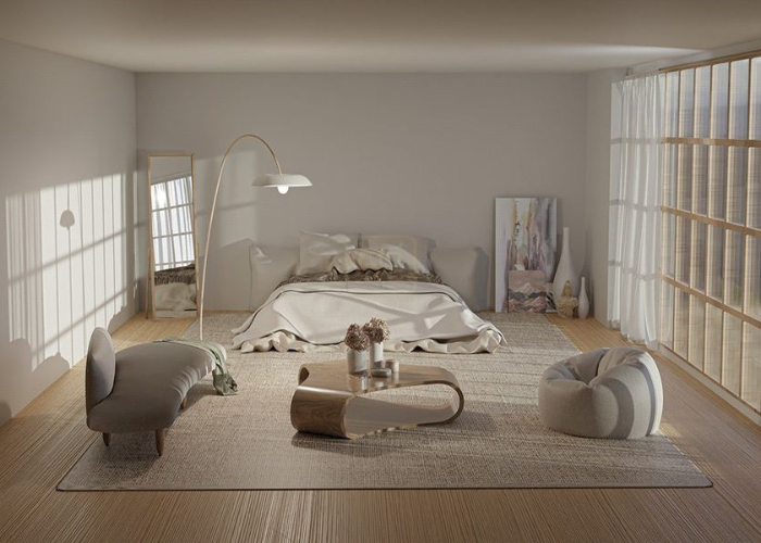Tích hợp không gian riêng tư vào phòng ngủ với những thiết kế bàn ghế độc lạ và nội thất đơn giản