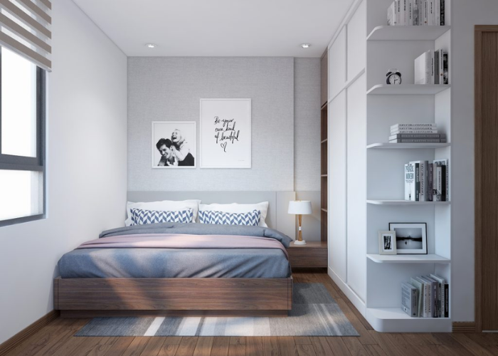 Thảm lót sàn phòng ngủ đơn giản dành cho phòng ngủ hiện đại