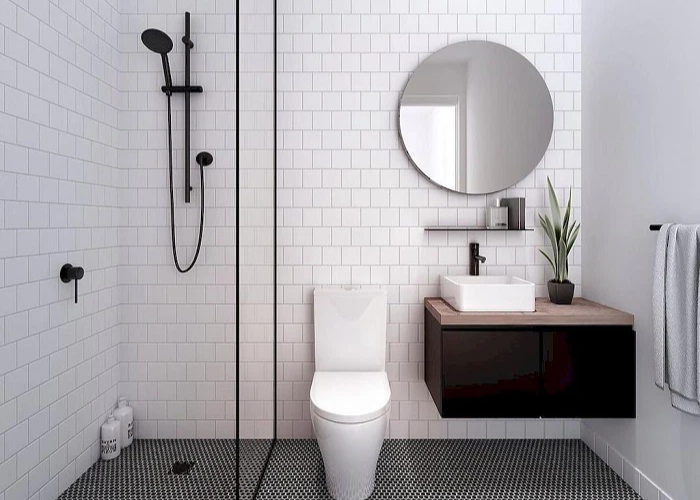 Vòi sen là nội thất phù hợp nhất cho phòng tắm có kích thước nhỏ chừng 4m2