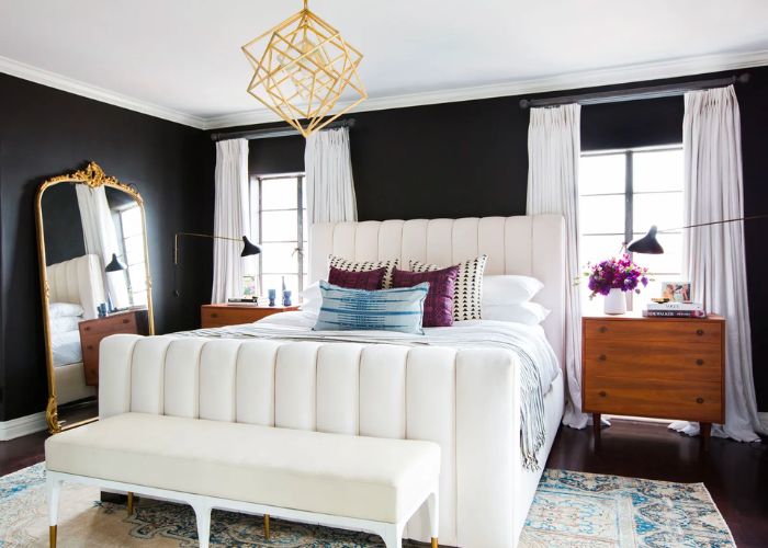 Trang trí phòng ngủ master cho căn hộ chung cư theo phong các cổ điển, sang chảnh