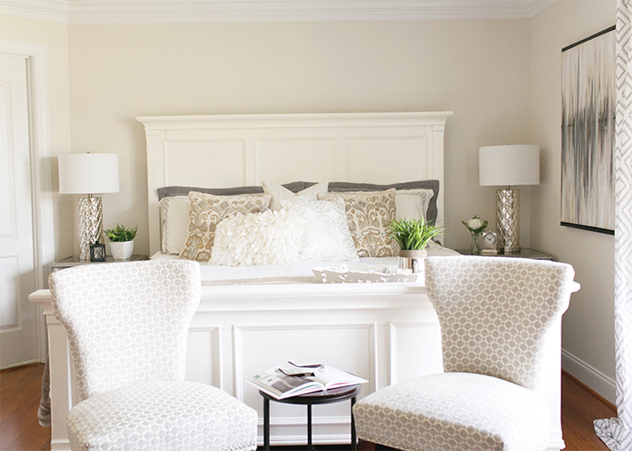 Gam màu trắng là một trong những màu sơn phòng ngủ đẹp, hiện đại, xu hướng 2022