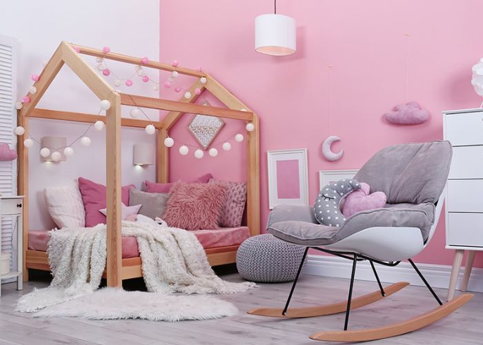 Màu sơn đẹp cho phòng ngủ bé gái - sắc hồng xinh xắn
