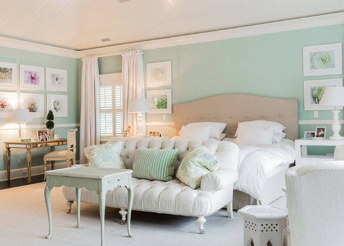 Thiết kế phòng ngủ cho bé gái cực xinh xắn với sắc xanh mint và hồng pastel