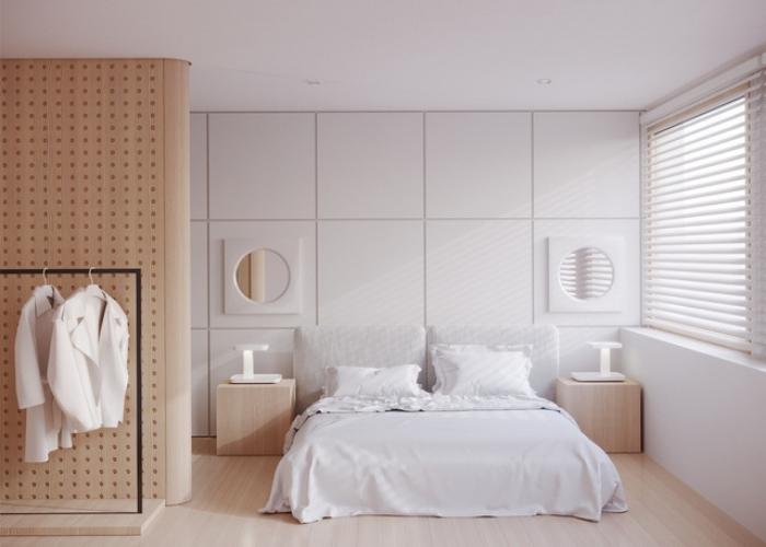  Mẫu phòng ngủ đơn giản kết hợp với phong cách Hàn Quốc thể hiện sự tinh tế, thanh lịch và mộc mạc