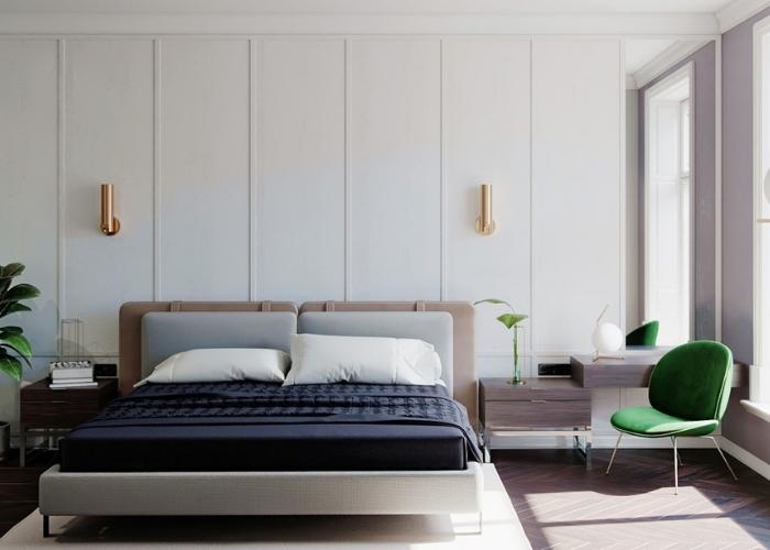 Mẫu phòng ngủ hiện đại và đơn giản với thiết kế đơn giản, tạo điểm nhấn với cây xanh 