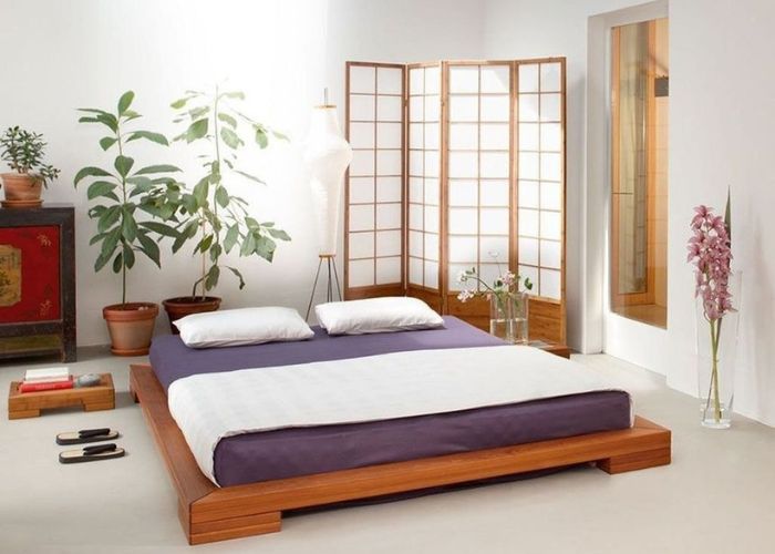 Gợi ý mẫu trang trí phòng ngủ có diện tích nhỏ theo phong cách hiện đại xen lẫn nét cổ điển của Nhật Bản