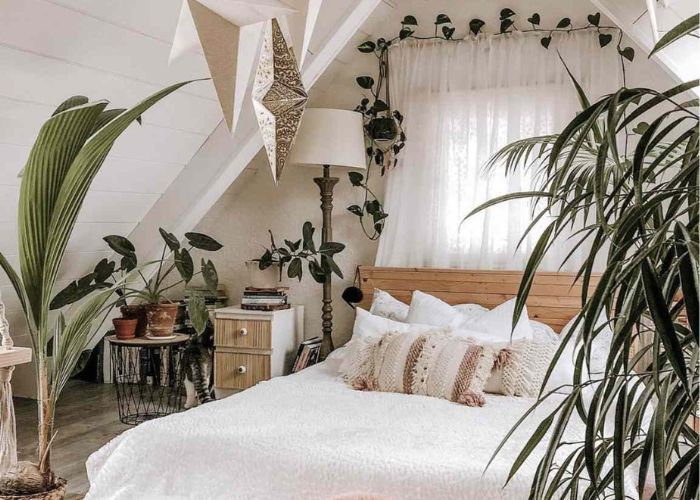 Phong cách trang trí phòng ngủ không giường ở gác mái thân thiện với môi trường