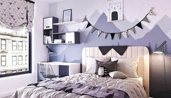Tự trang trí phòng ngủ đơn giản với giấy