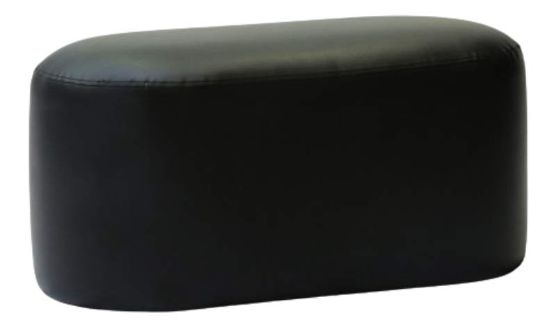 Ghế đôn OREBO, chất liệu da PU đen, kích thước R84xS45xC40cm