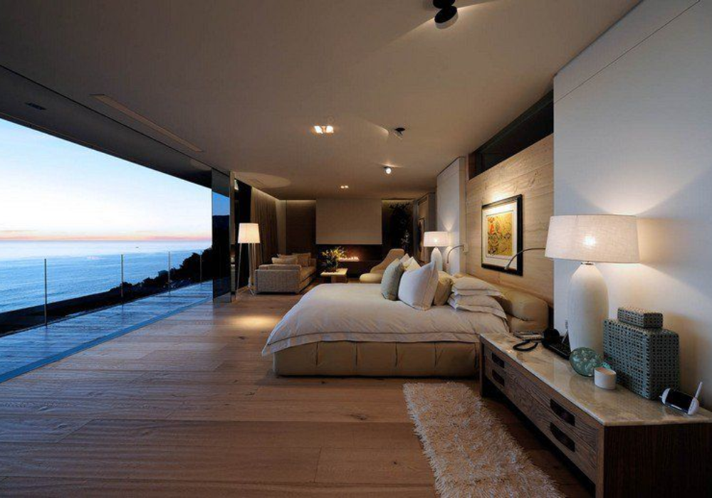 Phòng ngủ master 40m2 có view đẹp nhìn ra biển