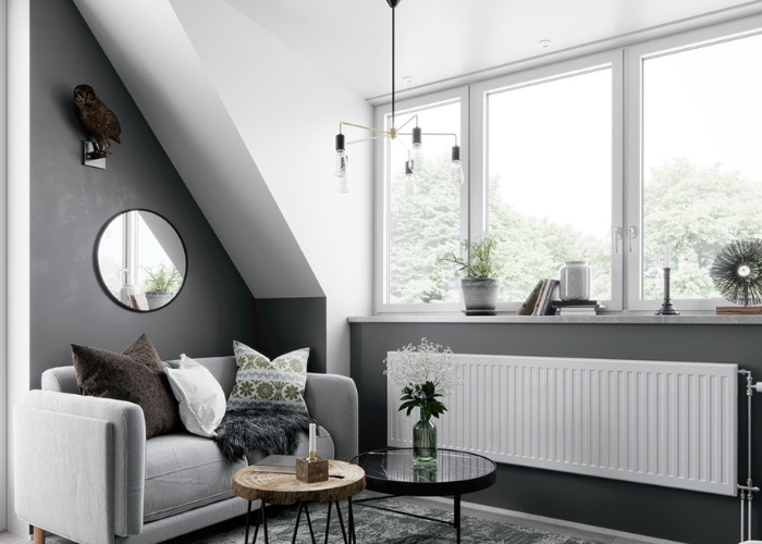 Tông trắng xám có thể trung hòa với đồ nội thất từ đó làm không gian trở nên hài hòa và ấn tượng hơn
