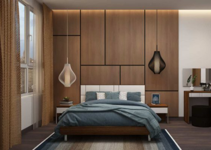 Kiểu thiết kế phòng ngủ từ gỗ công nghiệp đẹp được nhiều hộ gia đình lựa chọn.