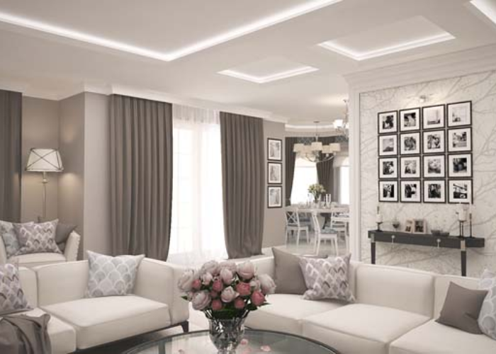 Mẫu thiết kế nội thất chung cư theo phong cách cổ điển có xen lẫn đôi chút phong cách hiện đại