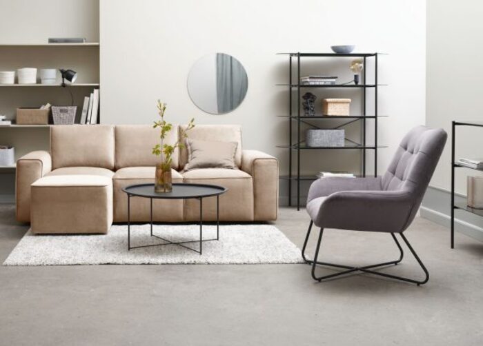 Mẫu nội thất phòng khách được thiết kế theo phong cách tối giản