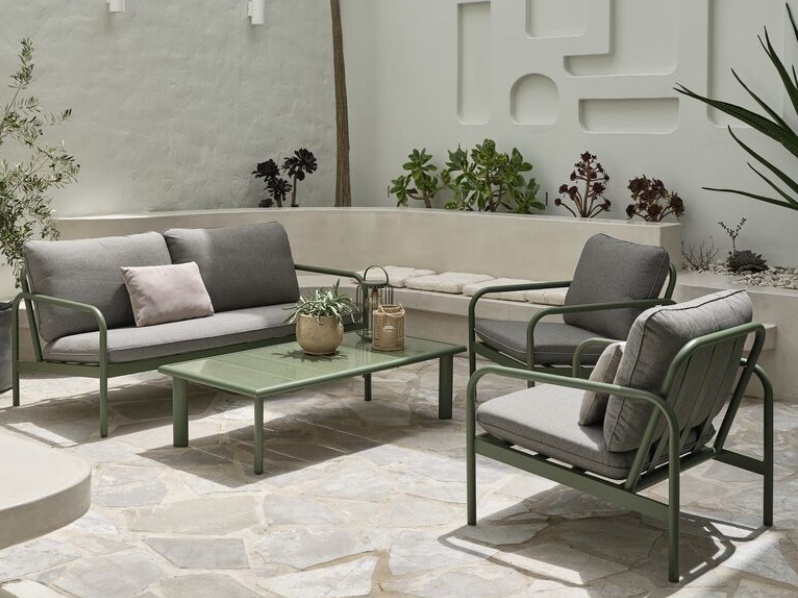 Chất liệu bộ ghế sofa ngoài trời JYSK được chế tác từ những vật liệu bền vững và an toàn
