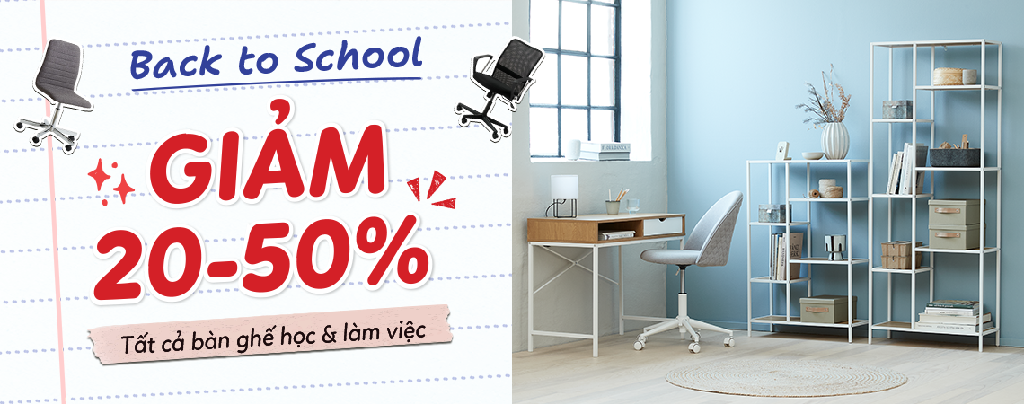 BACK TO SCHOOL, cơ hội sở hữu bàn ghế học tập và làm việc lên đến 50% từ JYSK